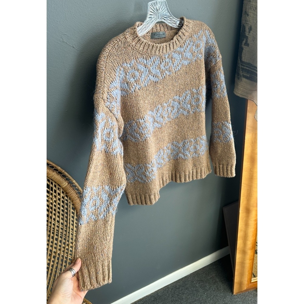Elsamanda Womens Size M Knit Sweater Anthropologie Italy Wool Mohair Blend
